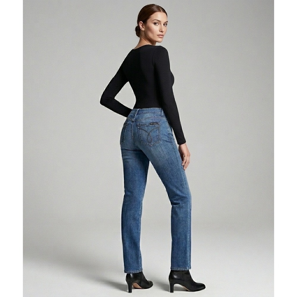 Calvin Klein Jeans Womens 36x32 Straight Leg Medium Wash‎ Blue Denim WB96A63